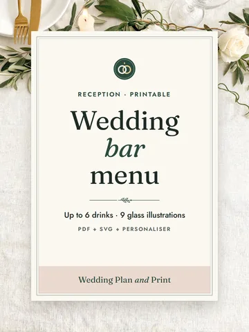 Bar menu cover