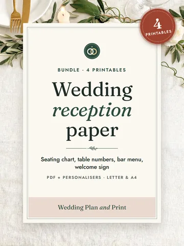 Wedding Reception Paper cover