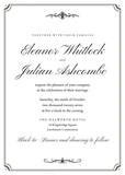 Copperplate wedding invitation