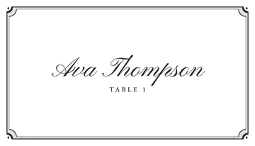 Copperplate place & escort cards