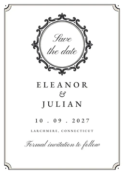 Copperplate save the date