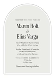 Meridian wedding invitation