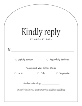 Meridian RSVP card