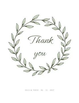 Thank-You Card, Olive Grove