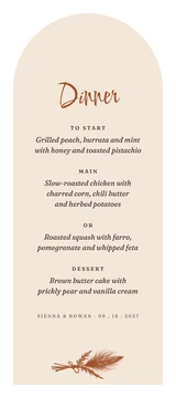 Wild Pampas dinner menu