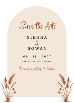 Wild Pampas save the date