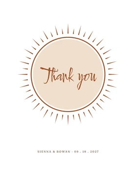 Wild Pampas thank-you card