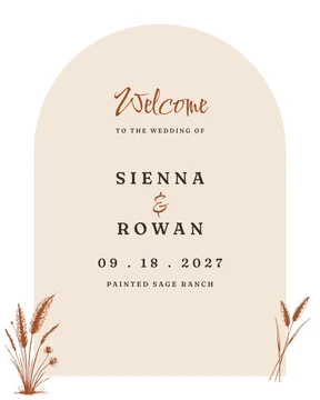 Wild Pampas welcome sign