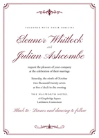 Copperplate invitation in the Burgundy palette