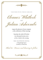 Copperplate invitation in the Antique gold palette