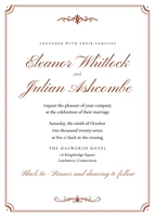 Copperplate invitation in the Terracotta palette