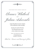 Copperplate invitation in the Dove gray palette