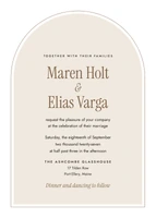 Meridian invitation in the Sand palette