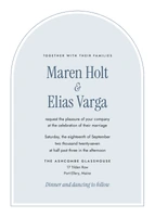 Meridian invitation in the Dusty blue palette