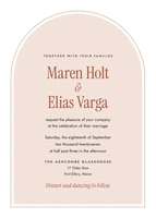 Meridian invitation in the Terracotta palette