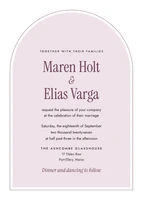Meridian invitation in the Plum palette