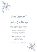 Olive Grove invitation in the Dusty blue palette