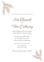 Olive Grove invitation in the Terracotta palette
