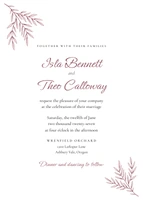 Olive Grove invitation in the Blush palette