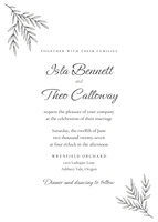 Olive Grove invitation in the Charcoal palette