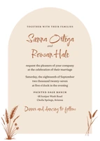 Wild Pampas invitation in the Terracotta palette