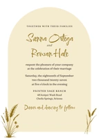 Wild Pampas invitation in the Mustard palette